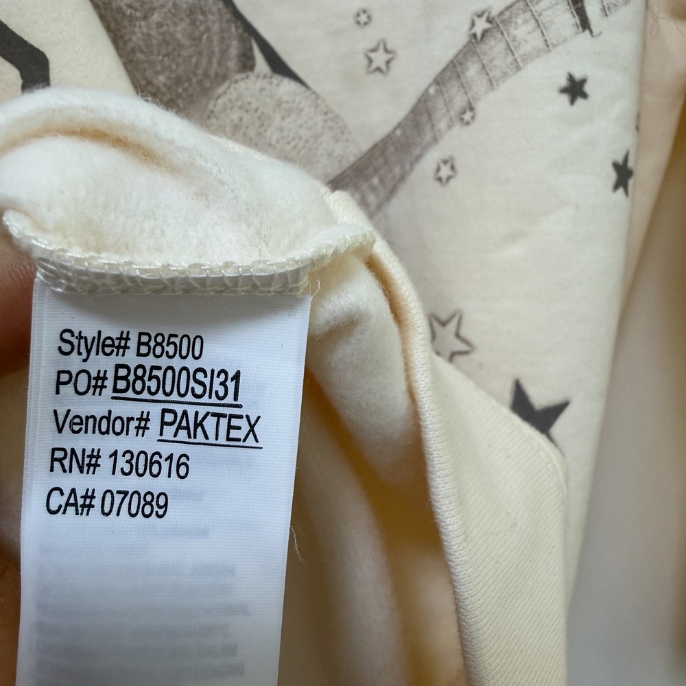 Taylor Swift 2023 The Eras Tour Graphic Concert‎ Hoodie Sweatshirt Size XL Cream - Picture 7 of 8